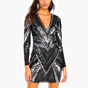 Patterned sequin dress